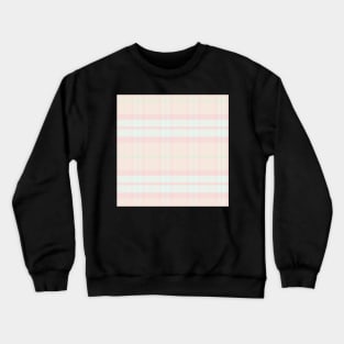 Pastel  Aesthetic Ossian 1 Hand Drawn Textured Plaid Pattern Crewneck Sweatshirt